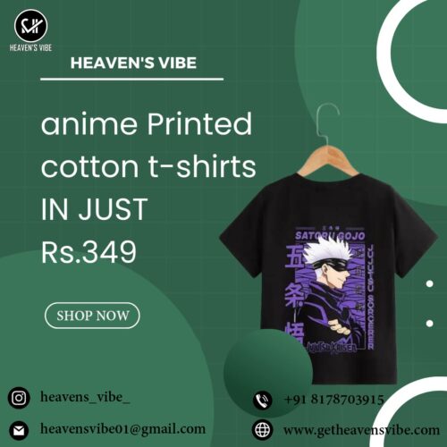 Anime Printed Cotton T-shirt